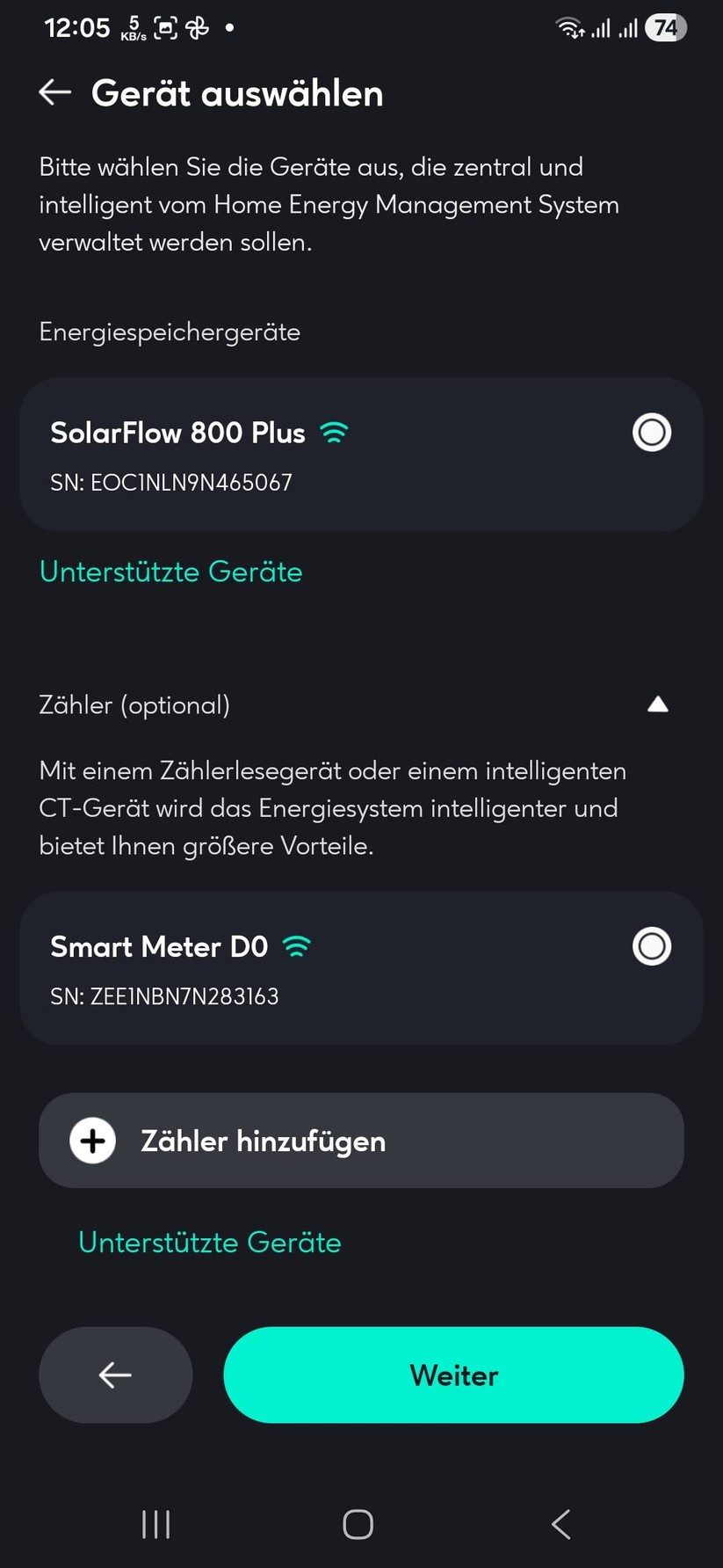 Die Zendure-App zeigt den Energiefluss zwischen PV, Akku, Haushalt und Netz sowie die Leistungen der beiden MPPT-Eingänge. Die grundlegende Bedienlogik ist nachvollziehbar, die wichtigsten Einstellungen sind sinnvoll gruppiert und schnell erreichbar.