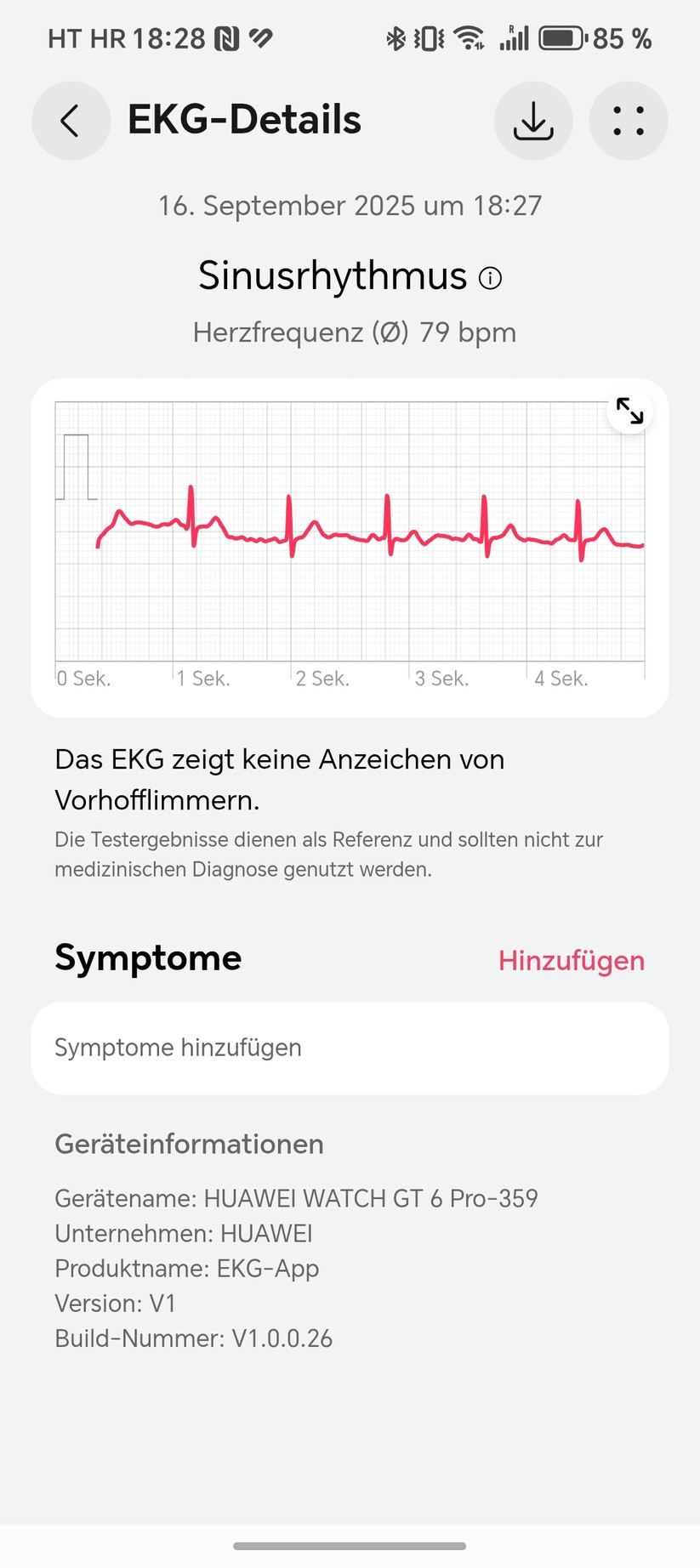 Huawei Watch GT 6 Pro - Health App
