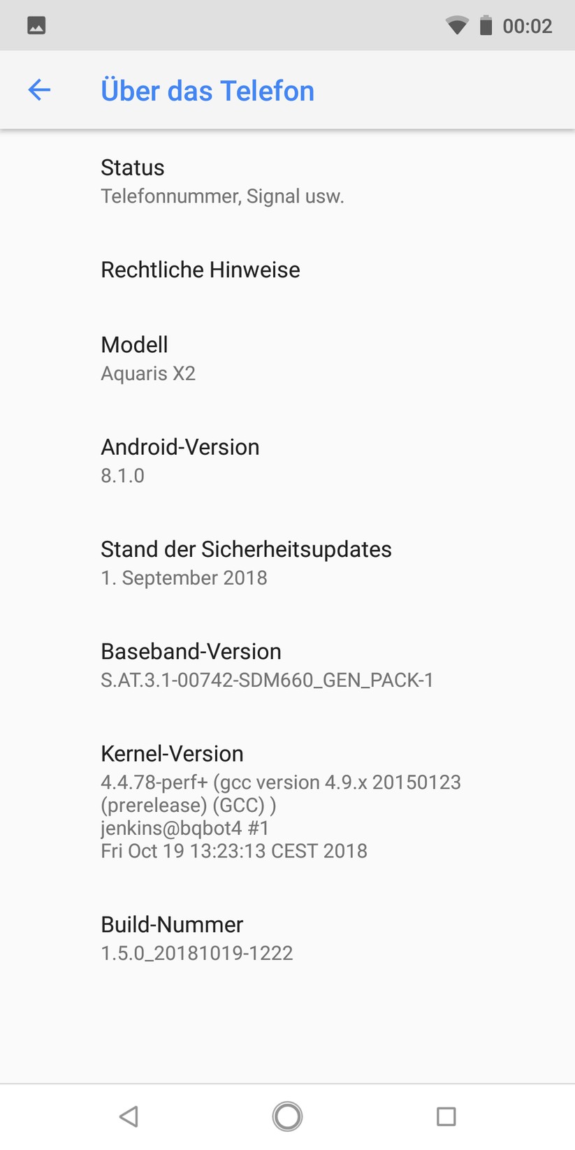 Informationen zum Smartphone