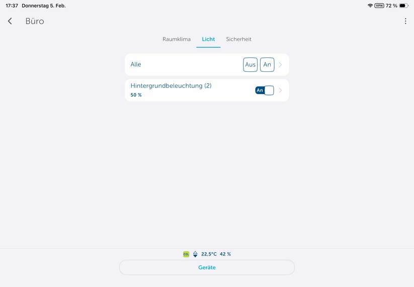 Die Homematic-IP-App ist auch für Tablets optimiert.