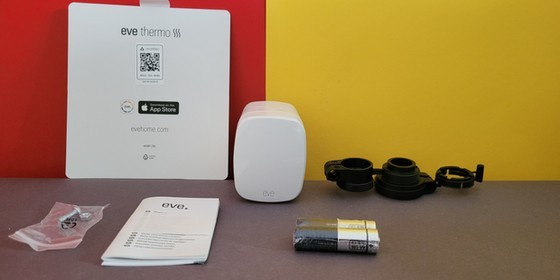 Eve Thermo Control: Sensor für Temperatur und Luftfeuchte, sowie Regler für Eve Thermo