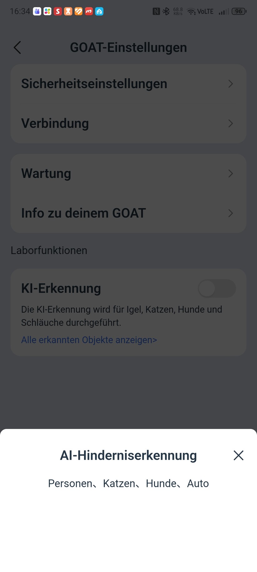Ecovacs-App: Einstellungen
