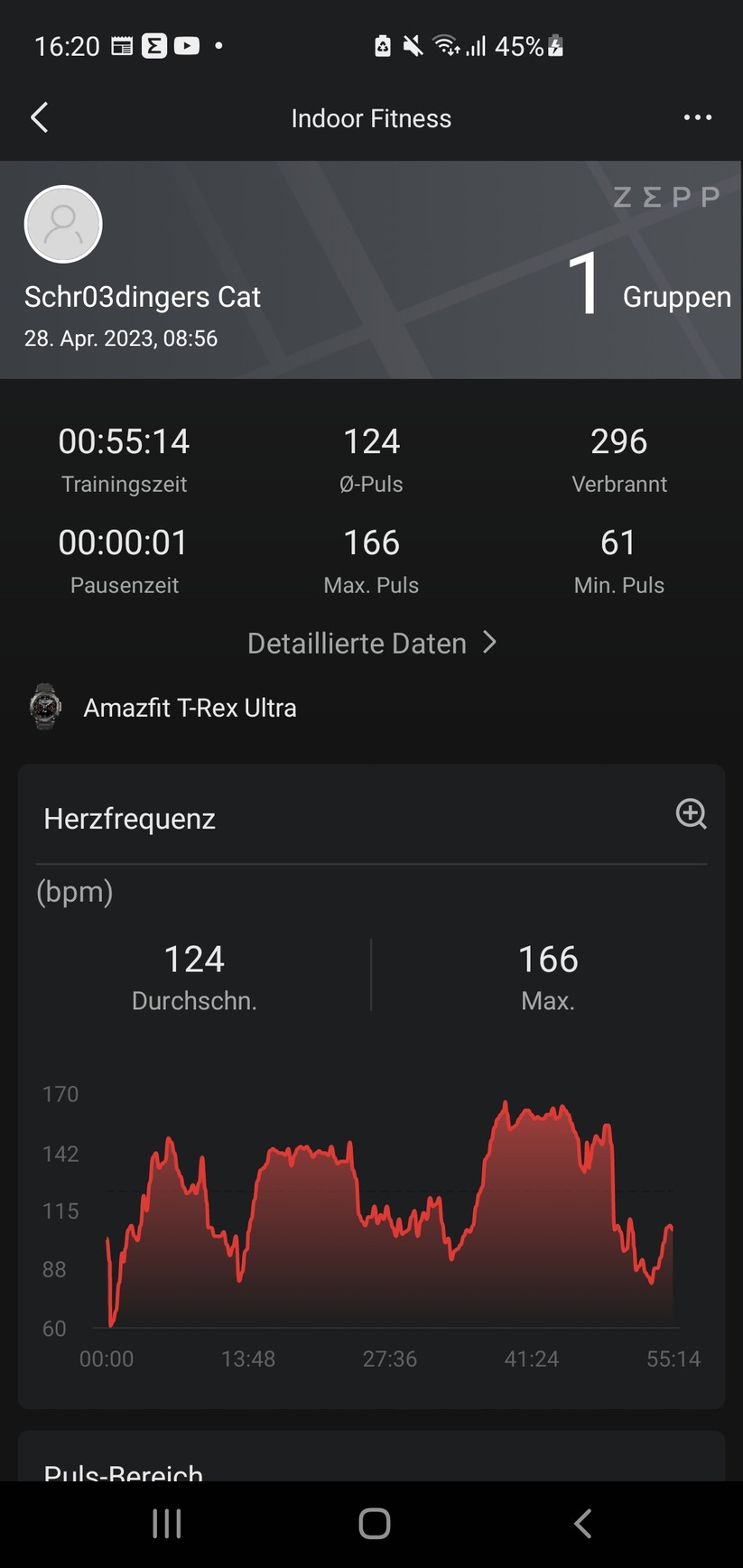 Amazfit T-Rex Ultra - Zepp-App