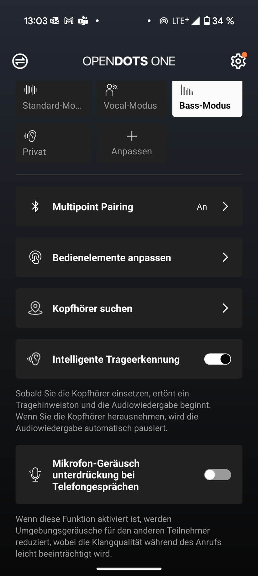 Shokz Opendot One Screenshot