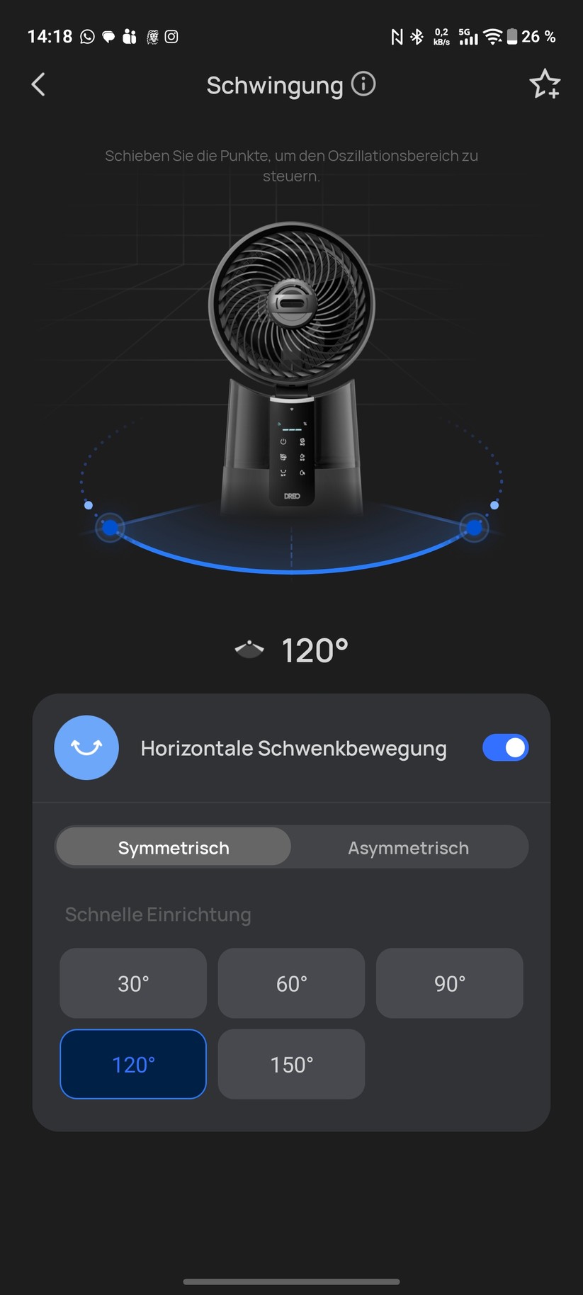 Dreo Turbocool Nebelventilator 516S Screenshot