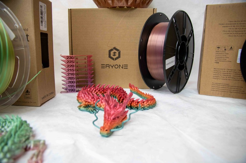 Rainbow-Filament Druckergebnisse: Eryone