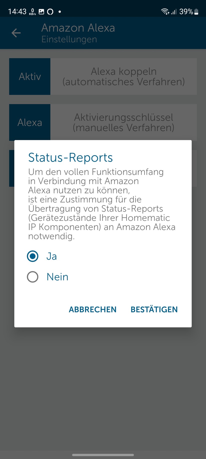  Inbetriebnahme mit App