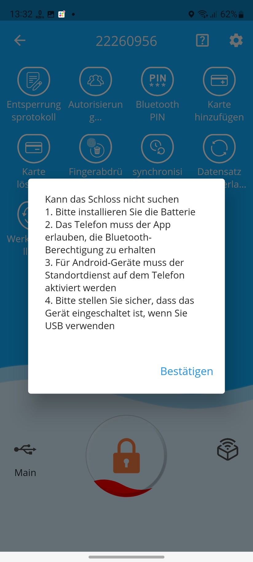 Welock Fingerprint Smart Lock Touch 41: App