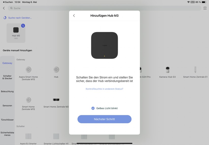 Inbetriebnahme des Aqara M3 mit der Aqara-App