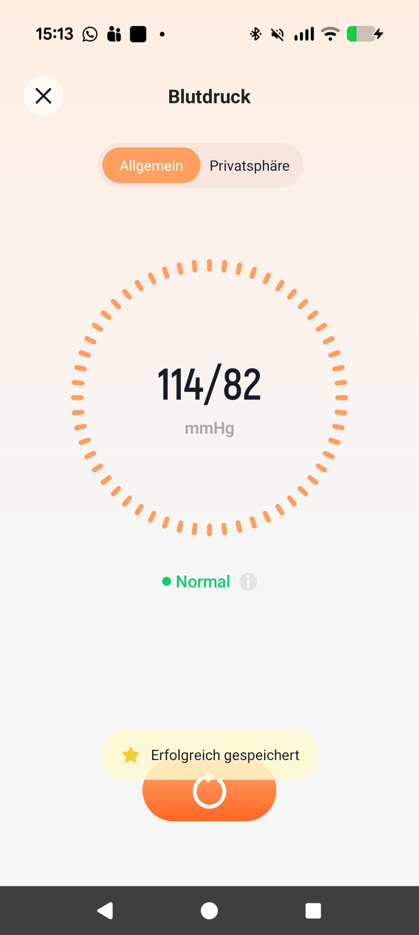  Blutdruck in G-Band-App