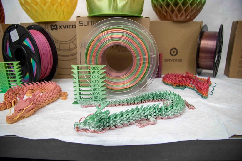 Rainbow-Filament Druckergebnisse: Sunlu