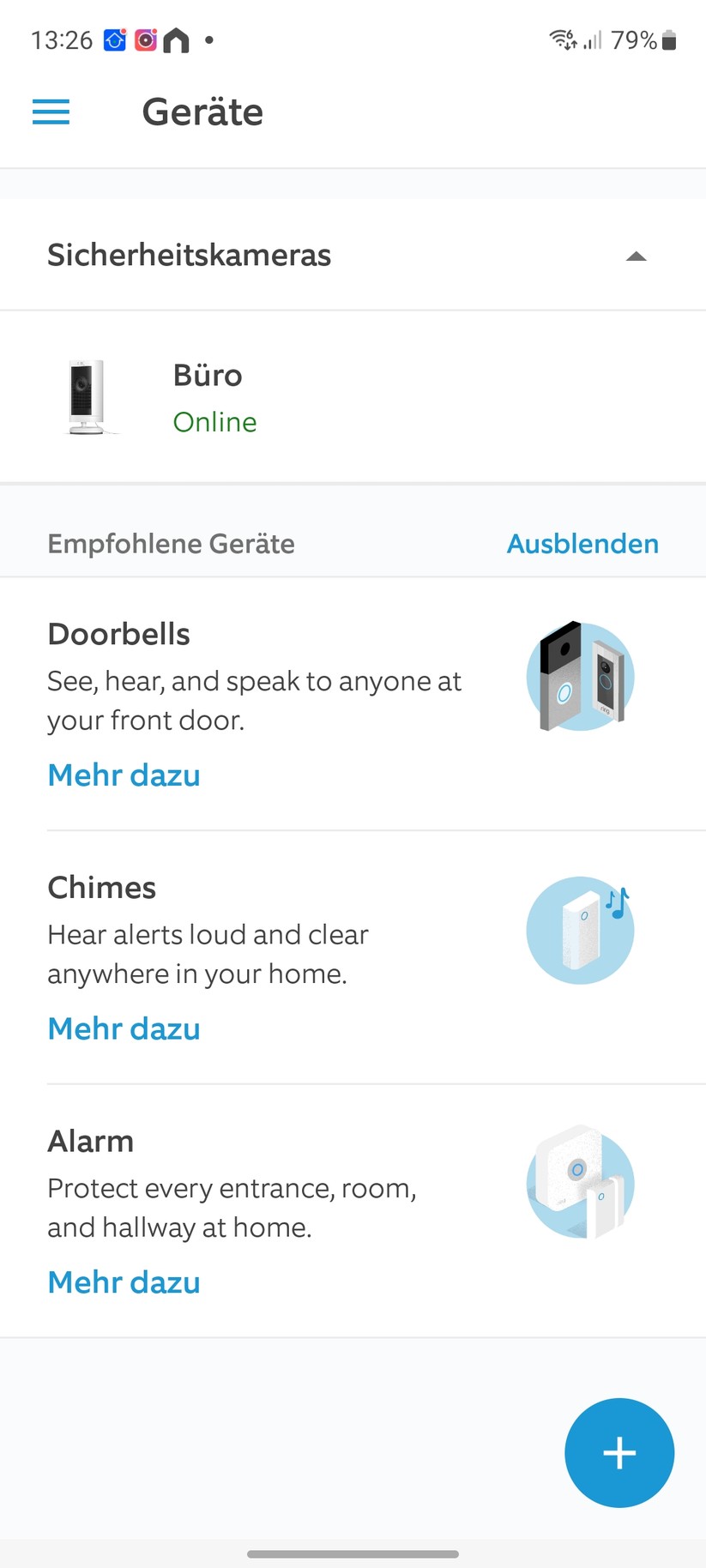 Ring Stick Up Cam Pro Akku: Die Einrichtung ist einfach und bietet viele Erläuterungen zur Kamera. Vorbildlich.