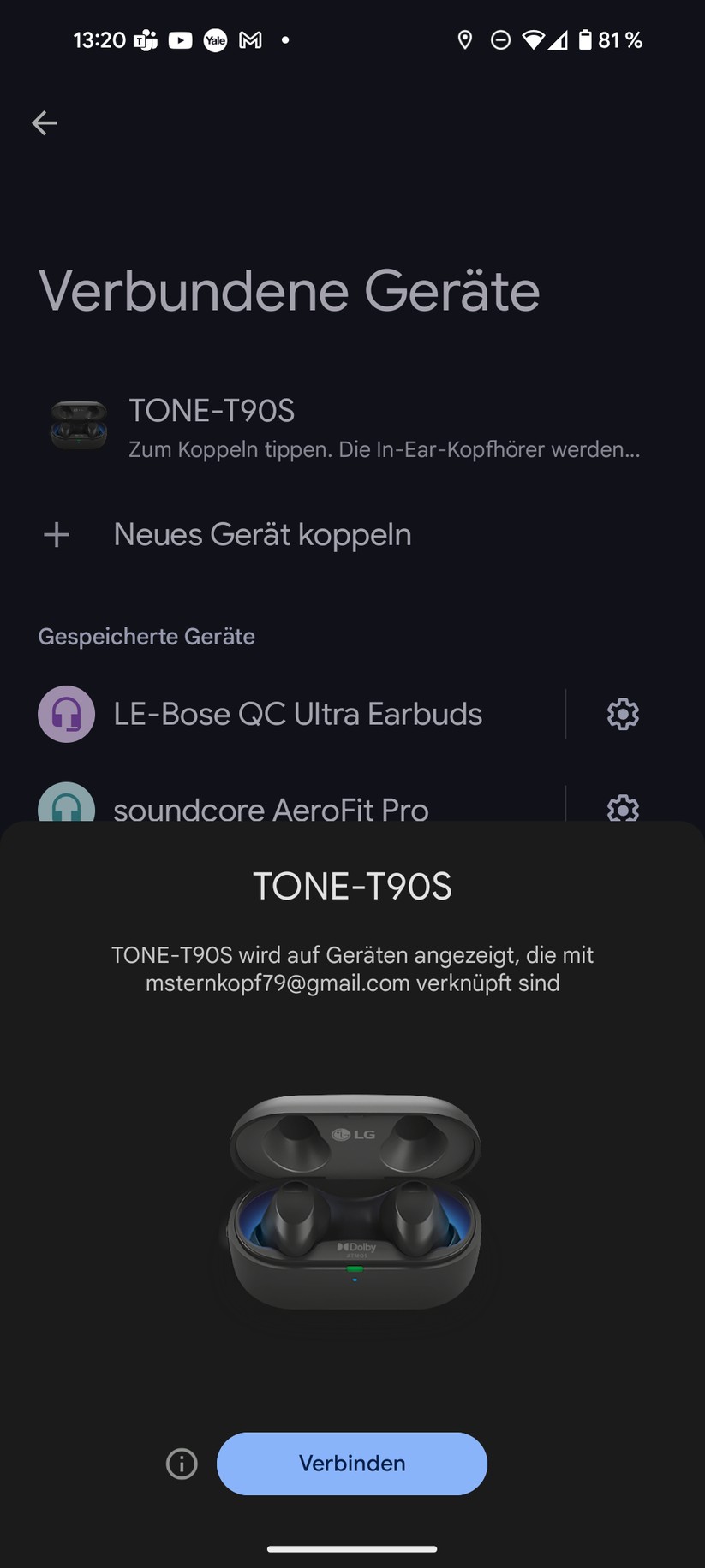 LG Tone Free T90S Screenshots