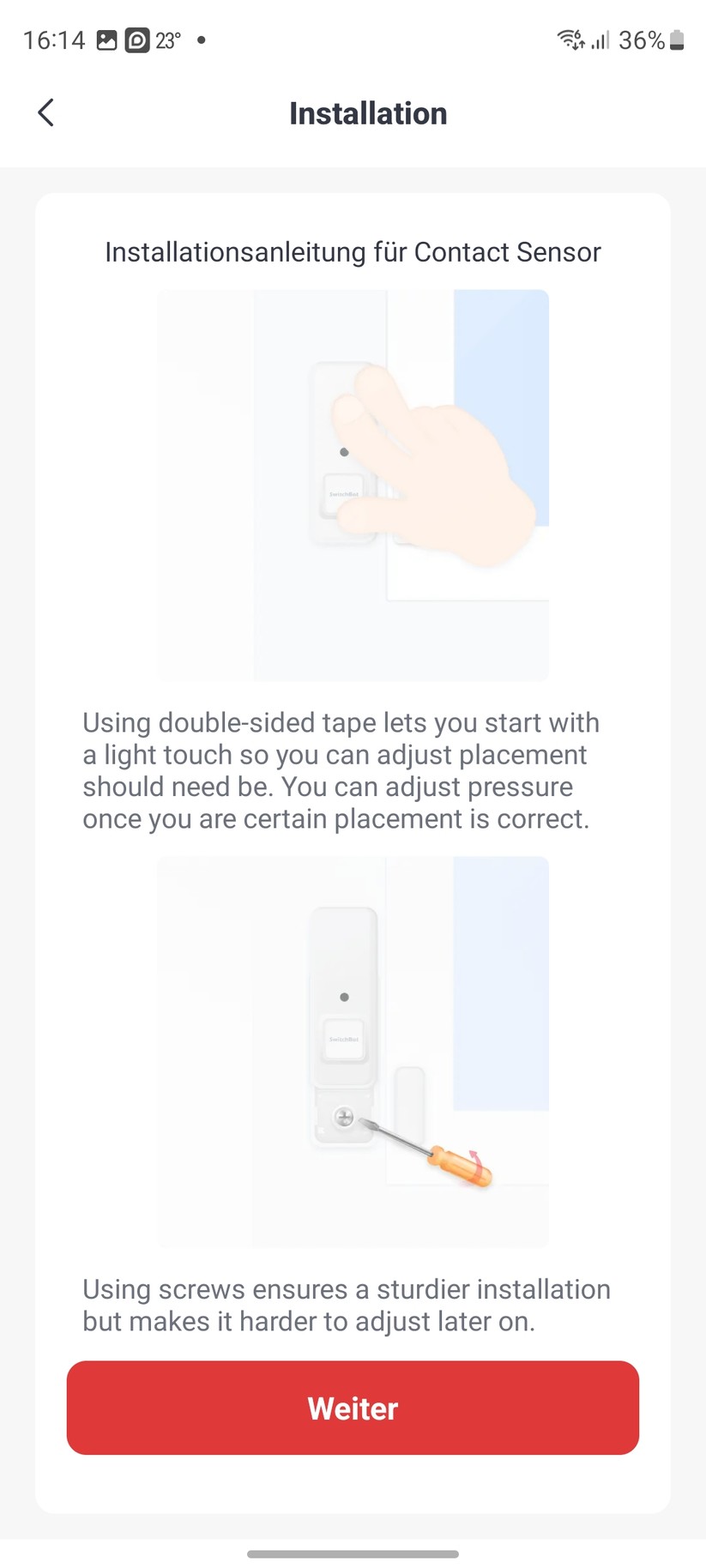 Die Einrichtung der Switchbot-Komponenten erfordert eine Registrierung. Ansonsten ist der Setup-Prozess sehr einfach. Während der Einbindung liefert die App informative Erklärungen, Grafiken und Videos zu den einzelnen Komponenten hinsichtlich Einrichtung, Konfiguration und Betrieb. Vorbildlich.