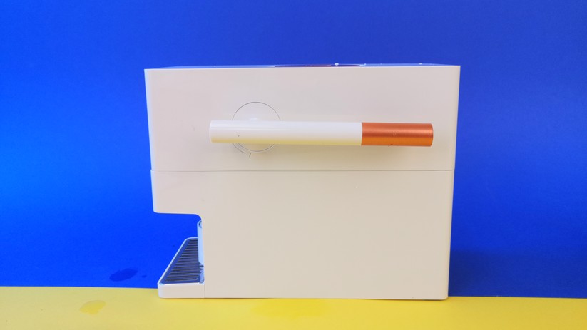 Das Design des Hebels erinnert an eine große Zigarette. 
