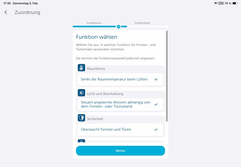Die Homematic-IP-App ist auch für Tablets optimiert.