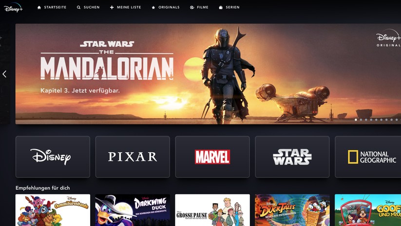 Wer auf Star Wars, Marvel oder Disney-Klassiker steht, kommt um Disney+ nicht herum. (Quelle: Disney+)