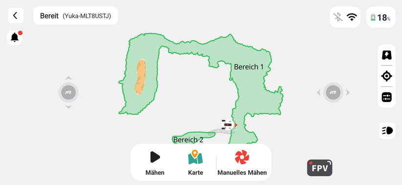 Die Mammotion-App ist übersichtlich, reaktionsschnell und bietet viele Einstellmöglichkeiten. Außerdem ist sie auch für Tablets optimiert.