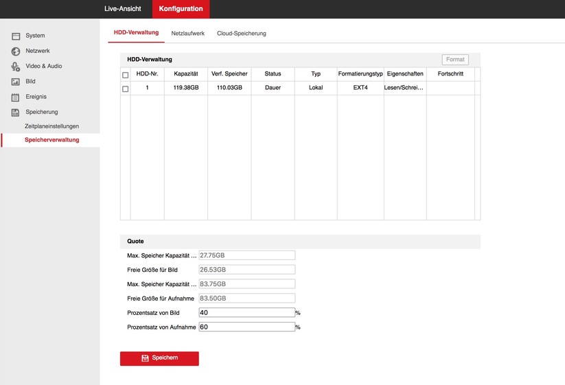 Annke NCD800 (I91BI): Einstellungsmöglichkeiten mit Browser