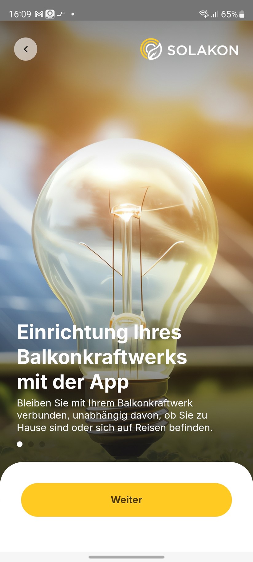 Solakon-App zur Einrichtung des APsystems-Wechselrichter EZ1-M