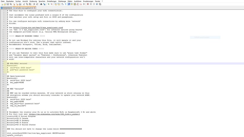 Einrichtung MainSailOS: