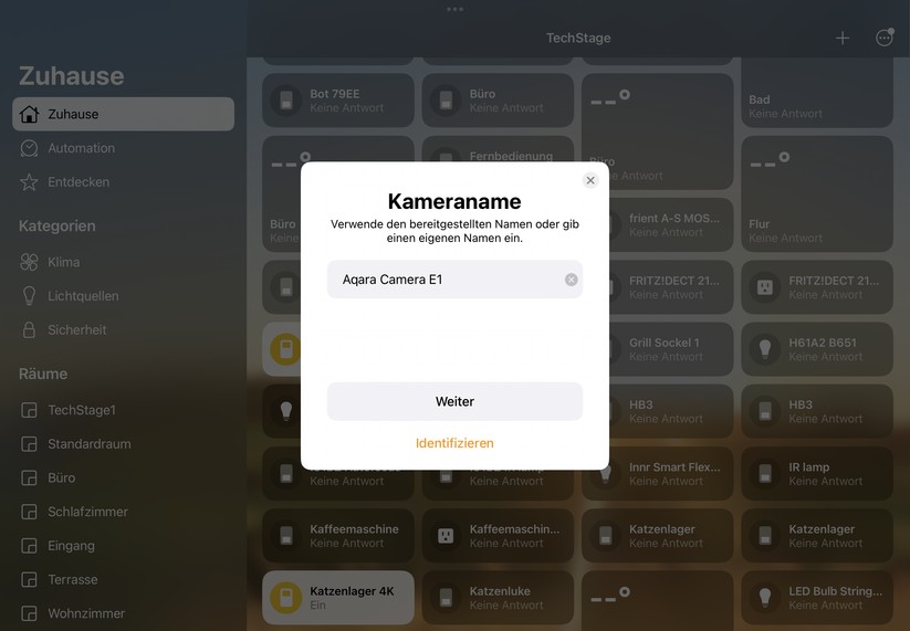 PTZ-Überwachungskamera Aqara E1: Inbetriebnahme, Homekit, Bedienung, Aufnahmen