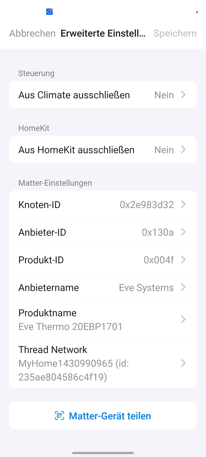  Integration über Matter in Homey Pro