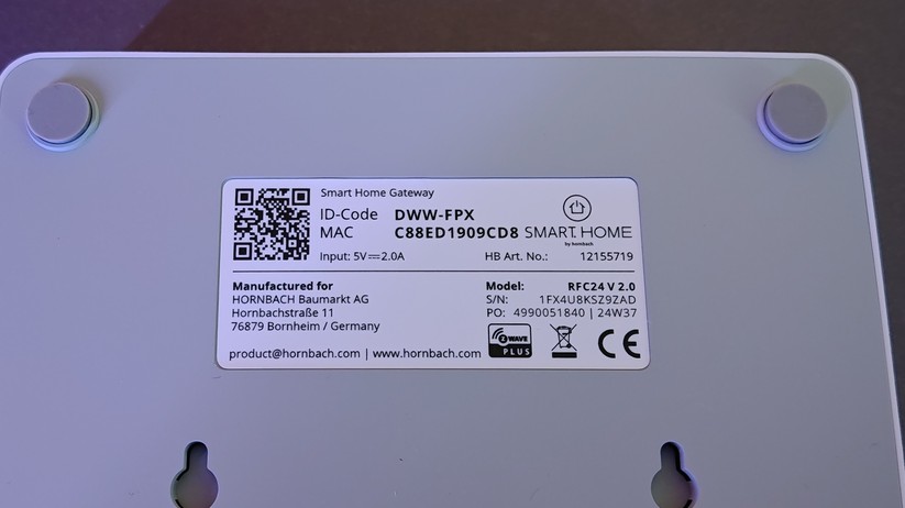 Smart Home by Hornbach Gateway V2: Zigbee, Z-Wave & Matter 