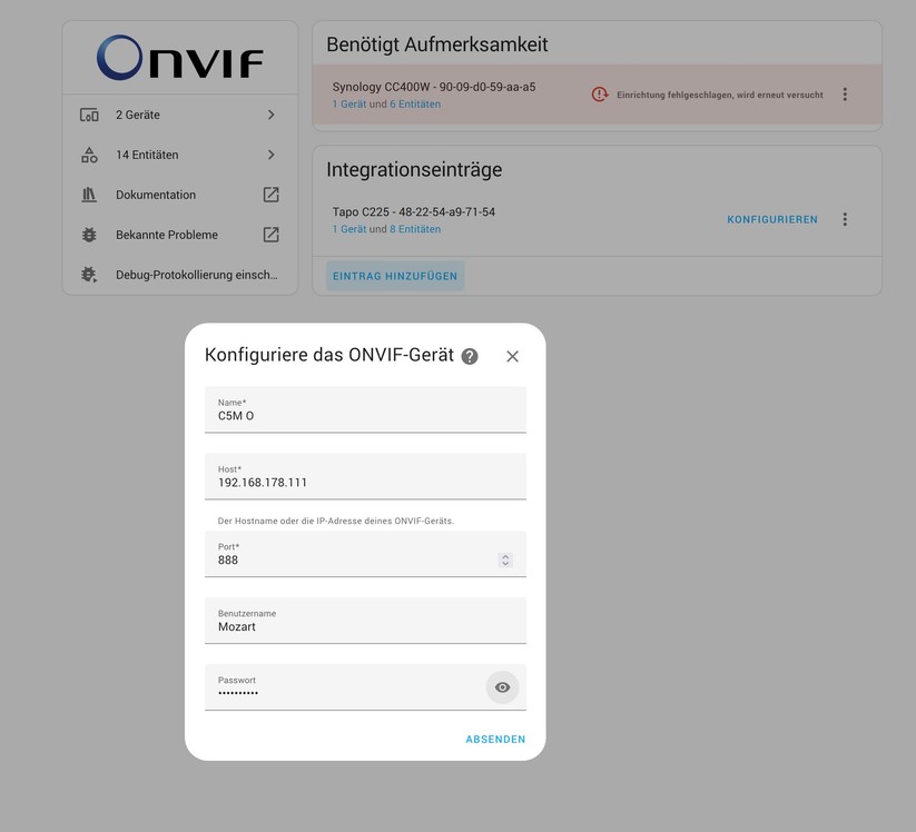 Foscam C5M 3K: Für die Steuerung der Überwachungskamera gibt es auch eine Desktop-Anwendung. Außerdem können Anwender dank Onvif-Support die C5M 3K auch mit Synology Surveillance Station betreiben und in Smart-Home-Zentralen wie Home Assistant einbinden.