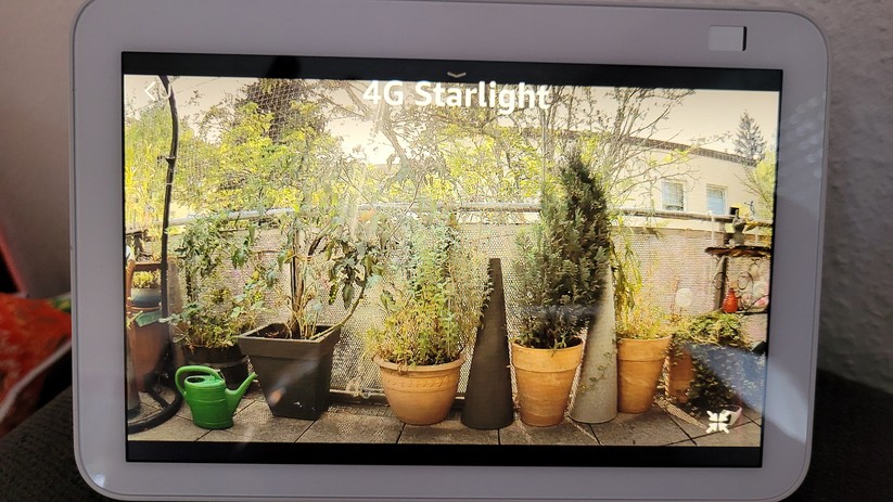Bis der Livestream auf dem Echo Show 8 erscheint, vergehen in paar Sekunden.