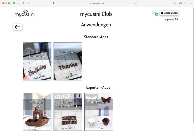 Schokoladen-3D-Drucker mycusini 2.0 