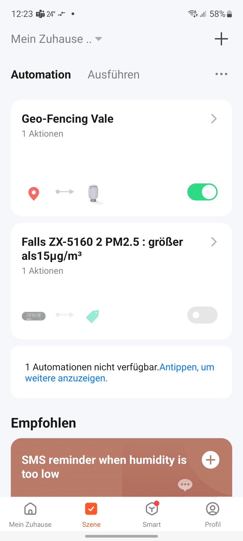  App-Einstellungen und Heizpläne