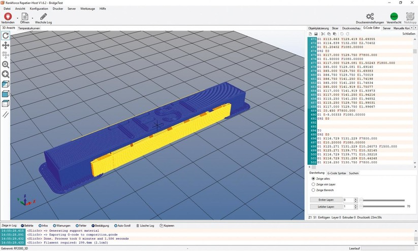 Die meisten Slicing-Programme unterstützen zwei Extruder ab Werk, ab drei wird's fummelig.