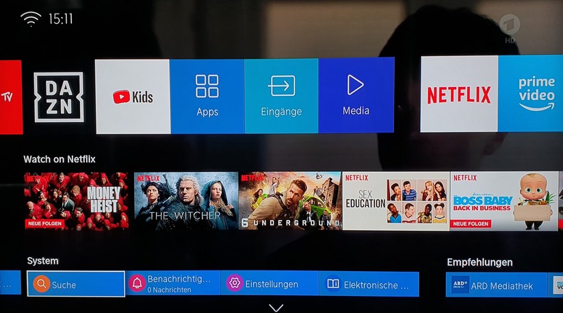 Erinnert an Android, hört jedoch auf den Namen VIDAA U3.0: das Betriebssystem von Hisense.