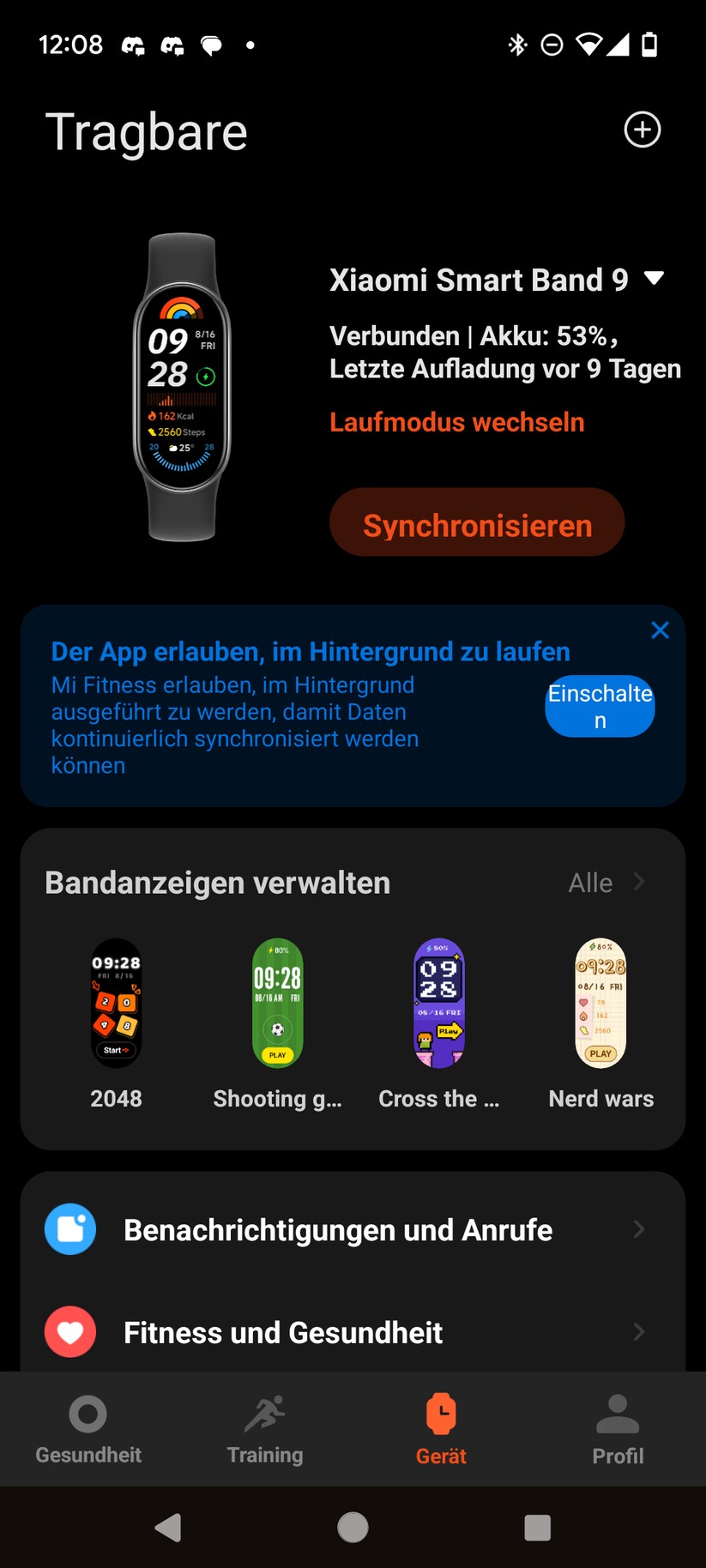 Xiaomi Smart Band 9 - App