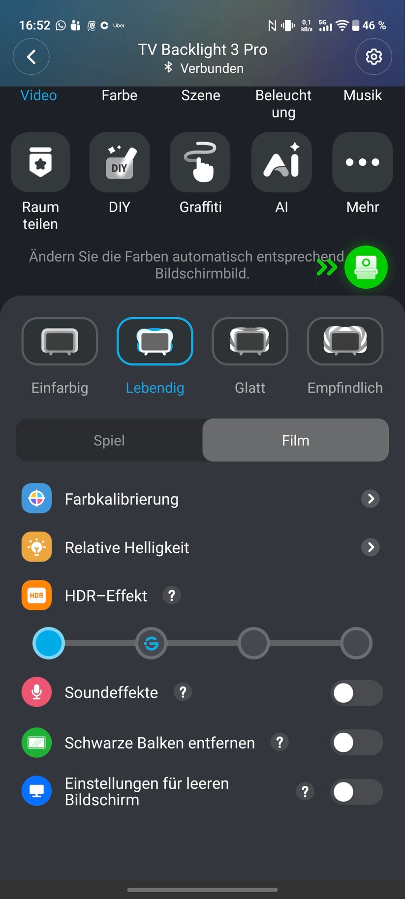 Govee TV-Hintergrundbeleuchtung 3 Pro Screenshot