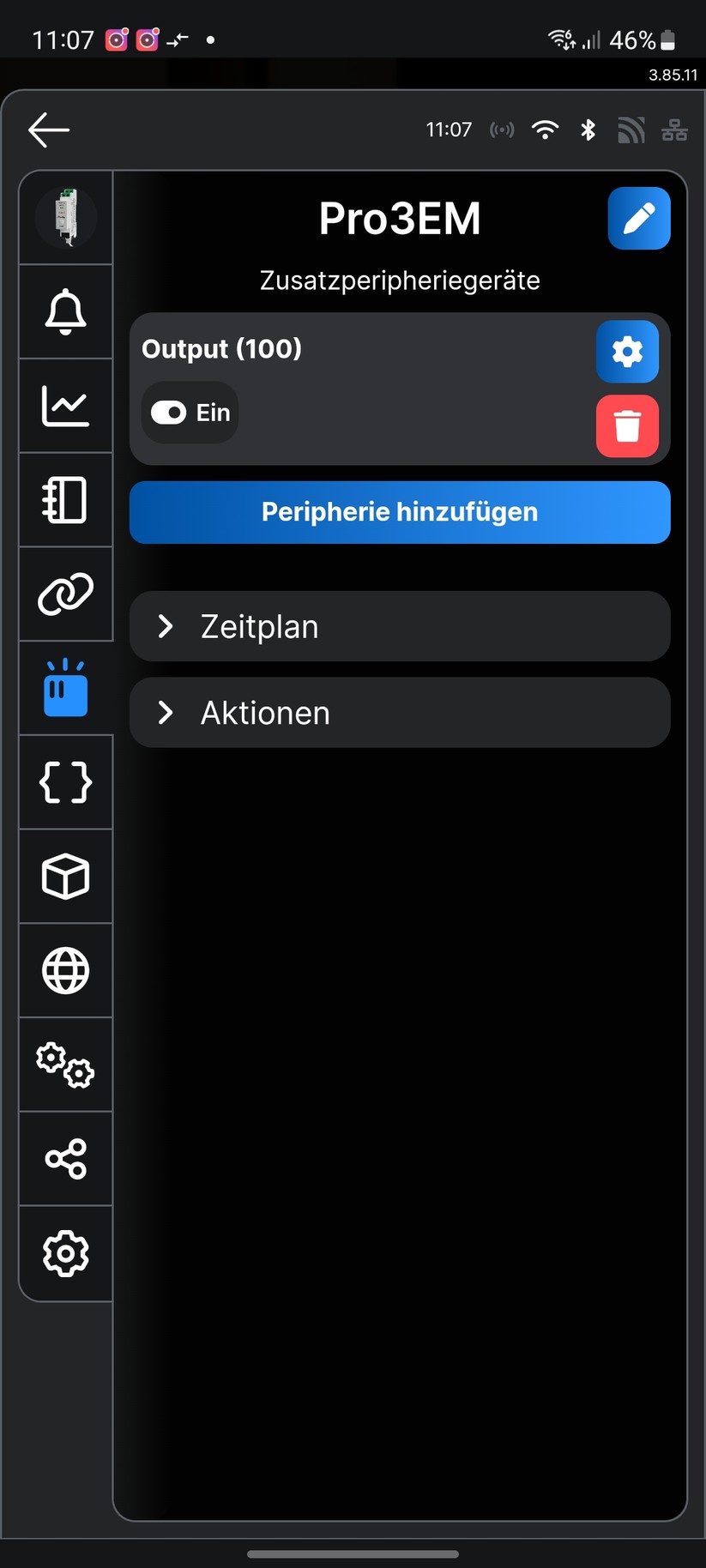 Shelly Pro 3EM mit Switch Add-On