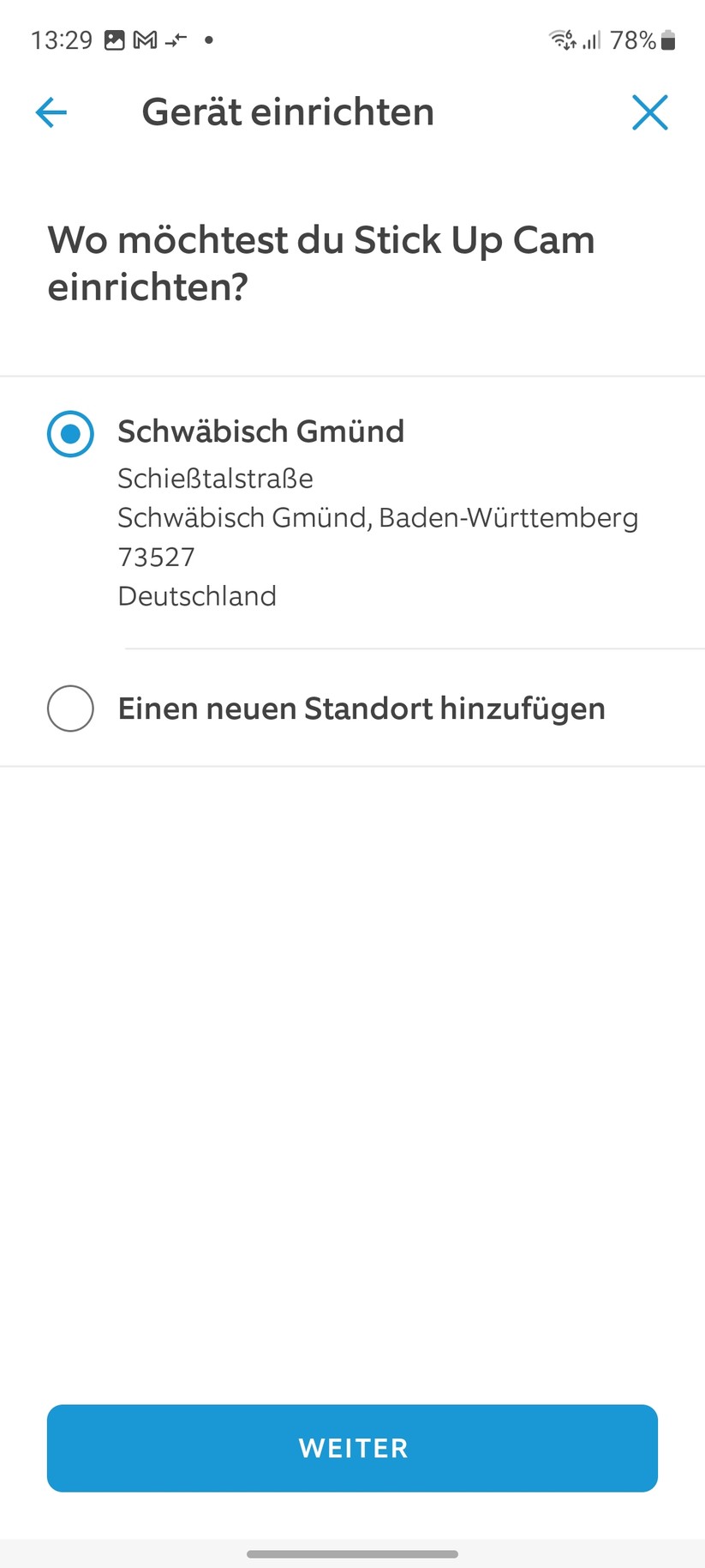 Ring Stick Up Cam Pro Akku: Die Einrichtung ist einfach und bietet viele Erläuterungen zur Kamera. Vorbildlich.