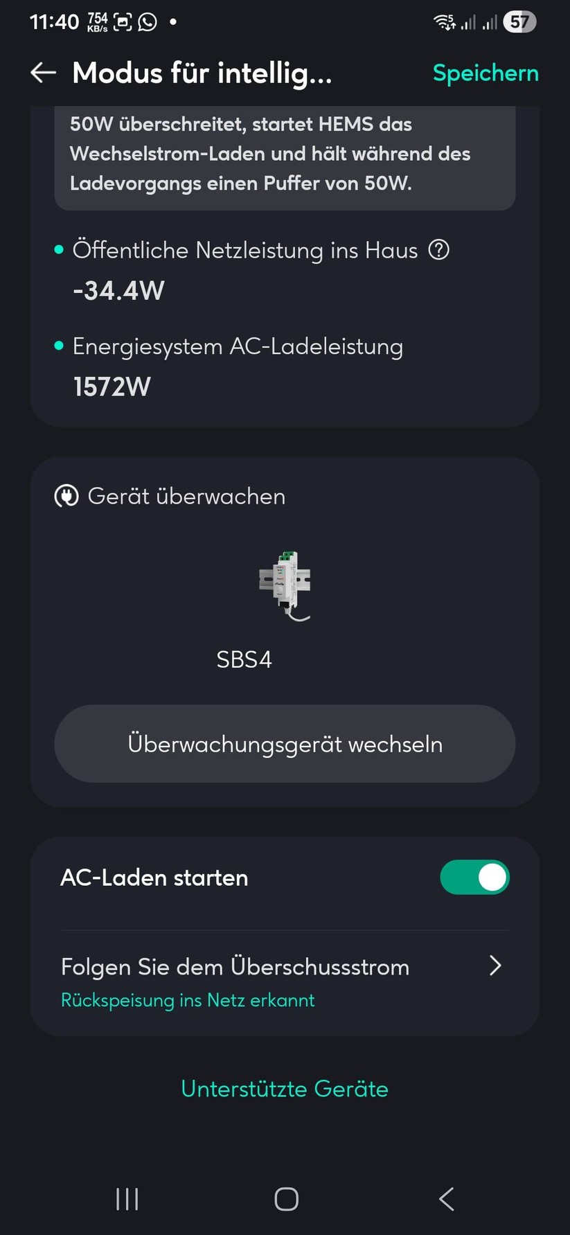 Zendure-App: Konfiguration
