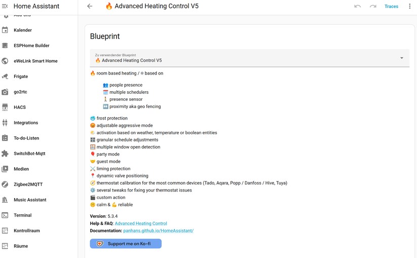 Meross MTS215B: Die Integration über Matter in ein Smart-Home-System bietet nur rudimentäre Funktionen. Für Home Assistant gibt es allerdings eine lokale Integration, mit der man das Meross-Thermostat umfassend steuern kann. Blueprints halten dabei den Aufwand in Grenzen.