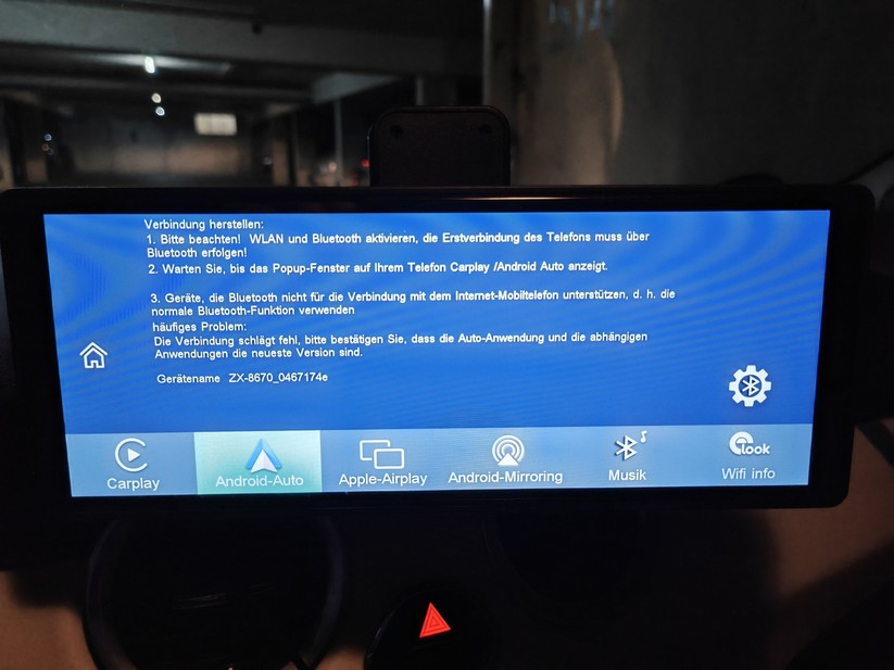 Lescars IPS-HD-Touchscreen mit Dashcam für Android Auto & Apple Carplay