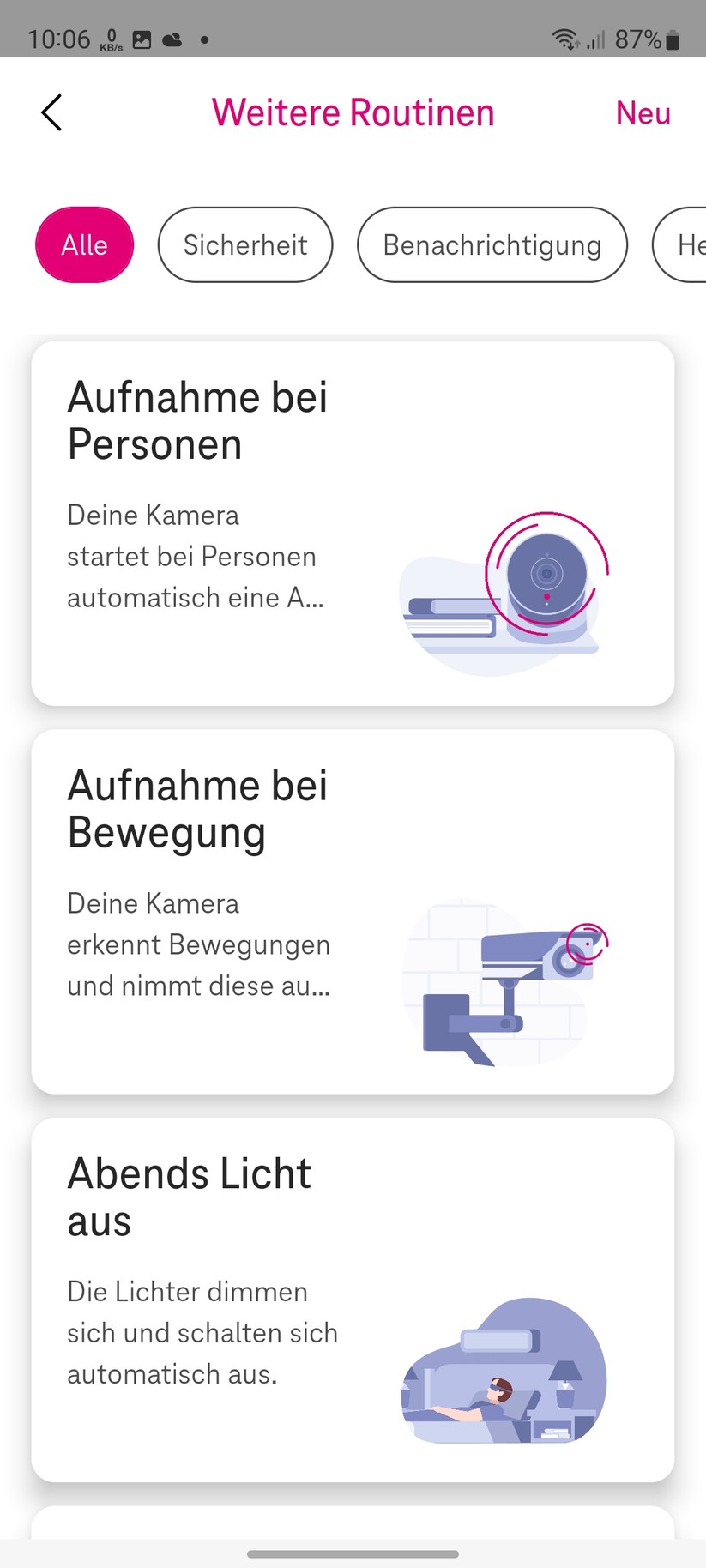 Magenta Zuhause mit Home Base 2: Routinen, Geräte, Tools, Einstellungen