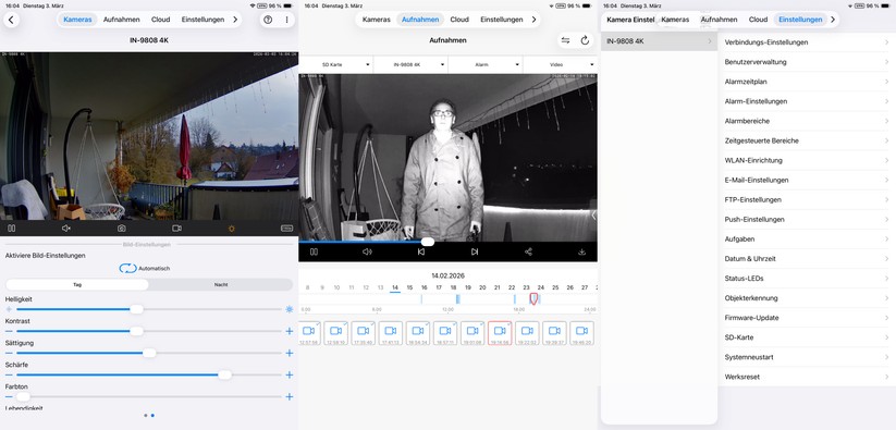 Die App Instar Vision ist auch für Tablets optimiert, sodass man von der größeren Darstellungsfläche dieser Geräte profitiert.
