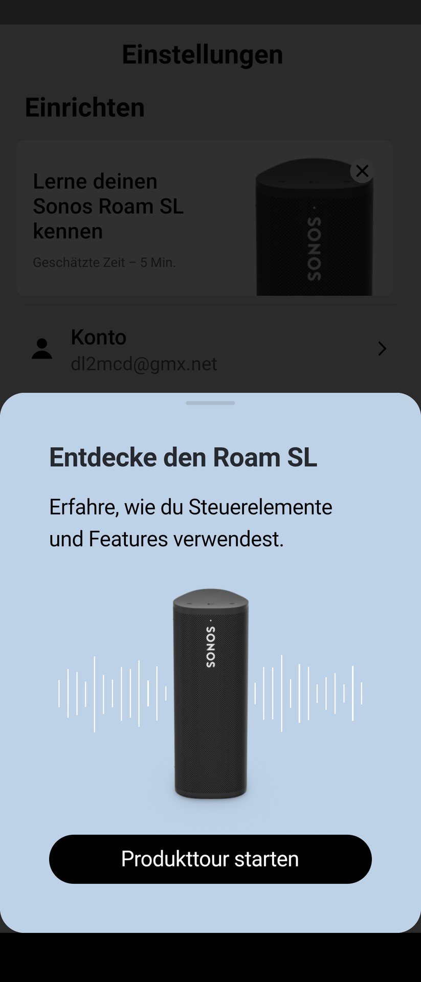 Sonos Roam SL - App 