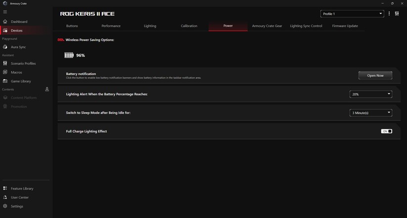 Asus ROG Keris II Ace - Bilder App 