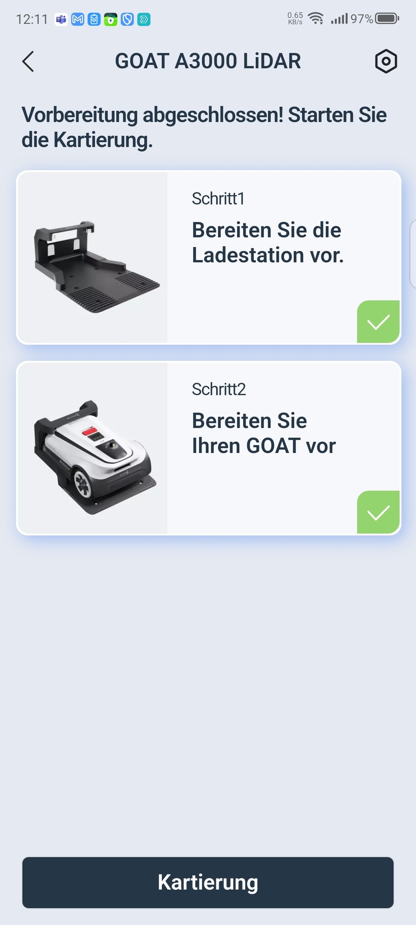  Inbetriebnahme und Kartierung