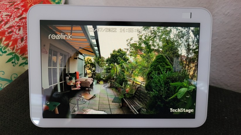 Reolink Trackmix PoE: Die Ausgabe des Livestreams kann auch auf einem smarten Display wie Echo Show und Google Nest Hub erfolgen.