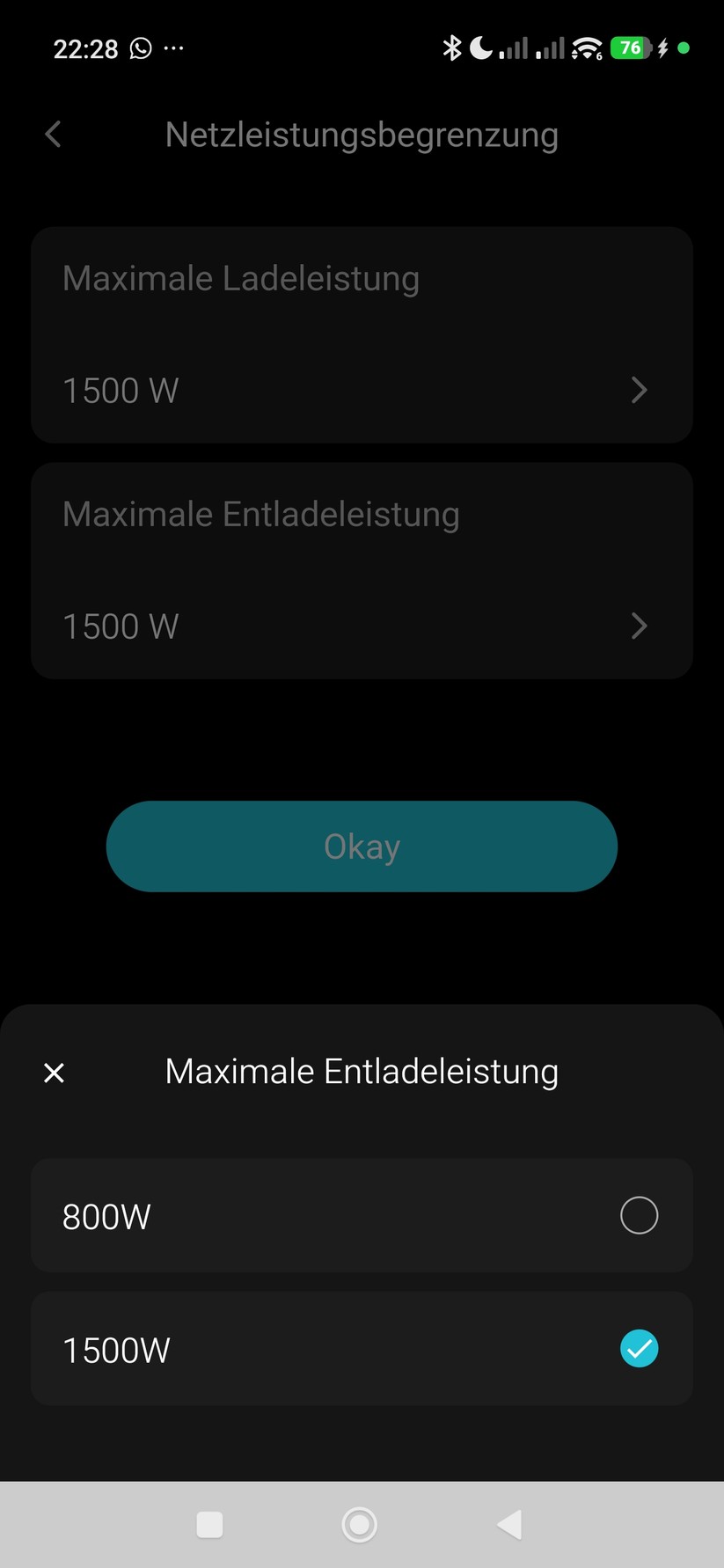 Die Marstek-App erlaubt eine einfache Steuerung des Venus Mini E und liefert Daten zum Betriebsgeschehen.