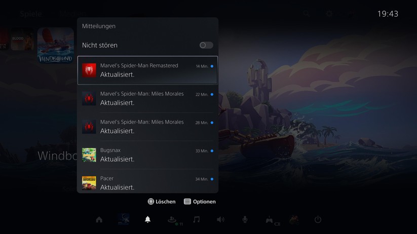 Playstation 5 - Benutzeroberfläche