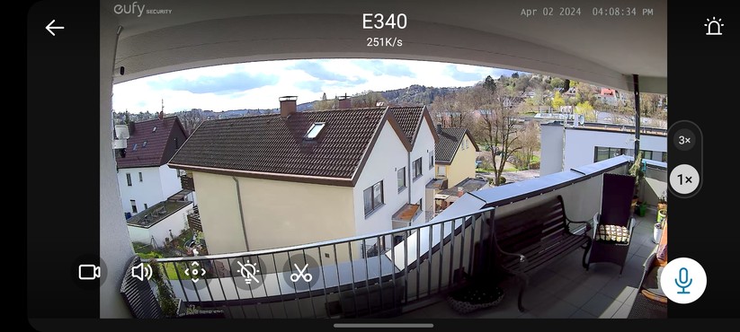 Eufy Floodlight Cam E340: Aufnahmen